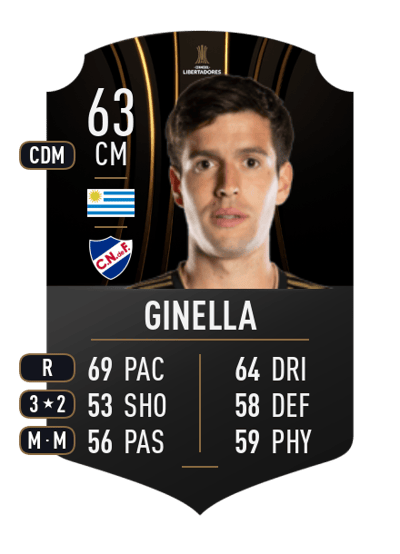 Francisco Ginella CONMEBOL LIBERTADORES 63 OVR