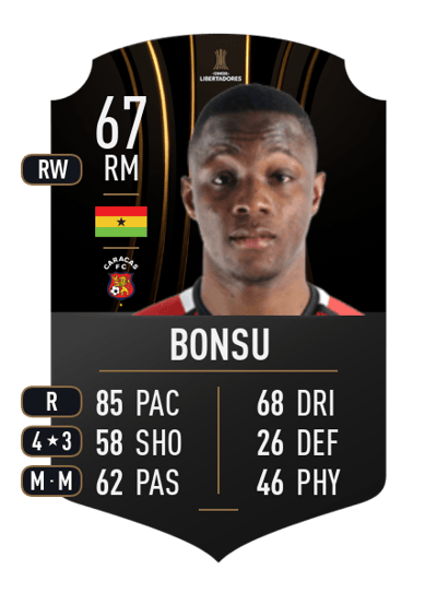 Osei Bonsu CONMEBOL LIBERTADORES 67 OVR