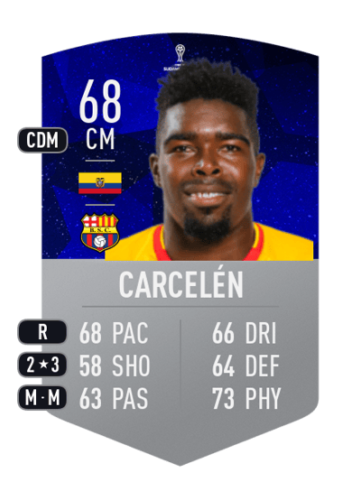 Michael Carcelén CONMEBOL SUDAMERICANA 68 OVR