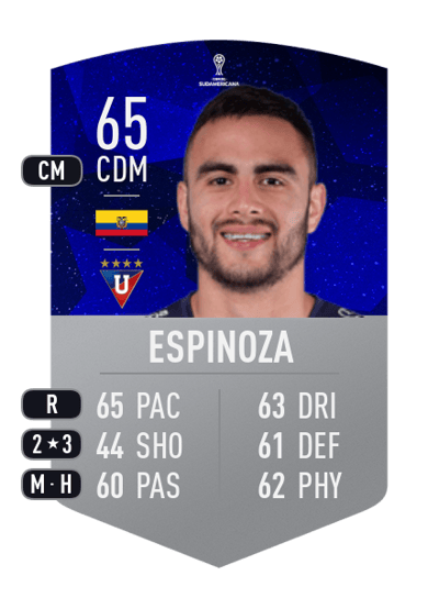 Joseph Espinoza CONMEBOL SUDAMERICANA 65 OVR