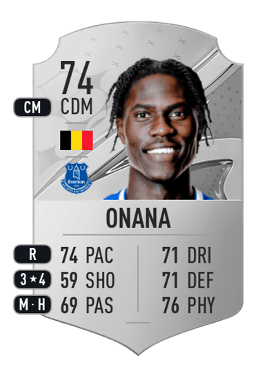 Amadou Onana Rare 74 OVR