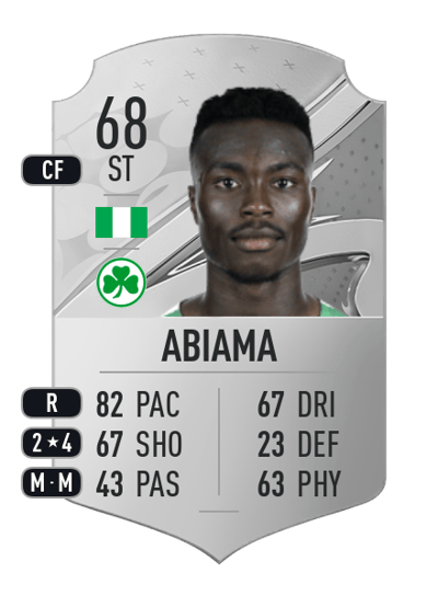 Dickson Abiama Rare 68 OVR