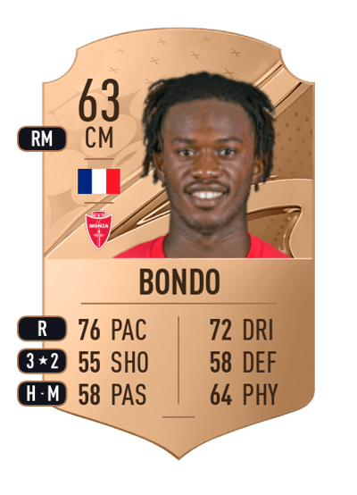 Warren Bondo Rare 63 OVR