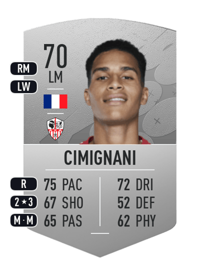 Yanis Cimignani Common 70 OVR