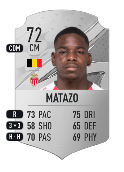Eliot Matazo Rare 72 OVR