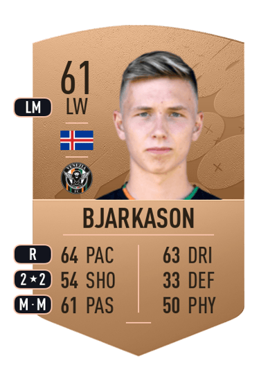 Bjarki Steinn Bjarkason Common 61 OVR