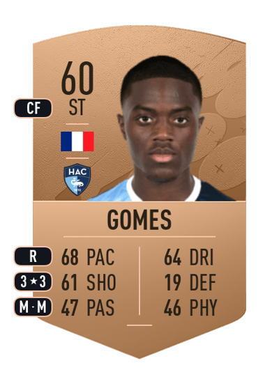 Ylan Gomes Common 60 OVR