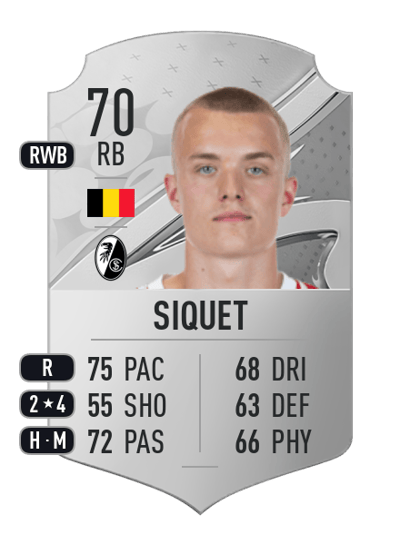 Hugo Siquet Rare 70 OVR