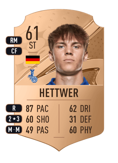 Julian Hettwer Rare 61 OVR