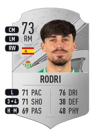 Rodri Rare 73 OVR
