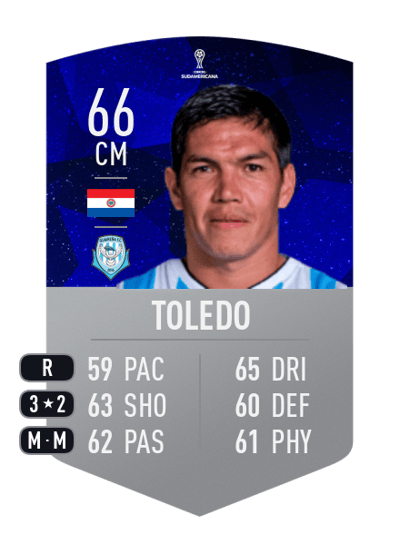Rosalino Toledo CONMEBOL SUDAMERICANA 66 OVR