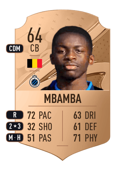 Noah Mbamba Rare 64 OVR