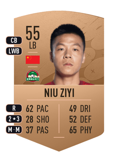 Niu Ziyi Common 55 OVR