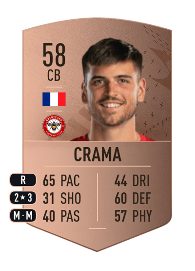 Tristan Crama Common 58 OVR