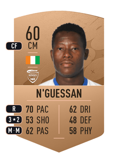 Jean N'Guessan Common 60 OVR