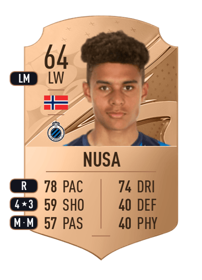 Antonio Nusa Rare 64 OVR