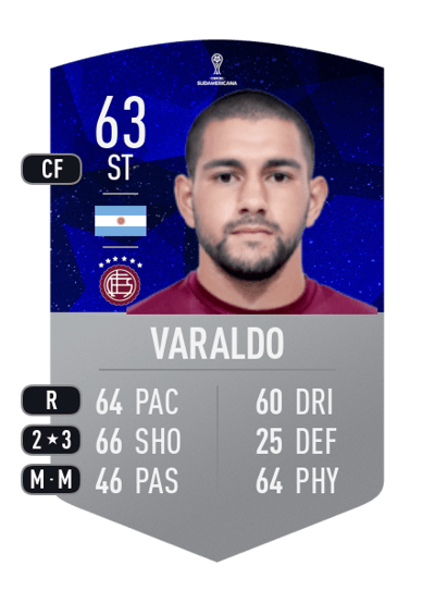 Lucas Varaldo CONMEBOL SUDAMERICANA 63 OVR