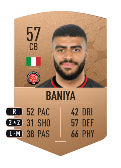 Rayyan Baniya Common 57 OVR