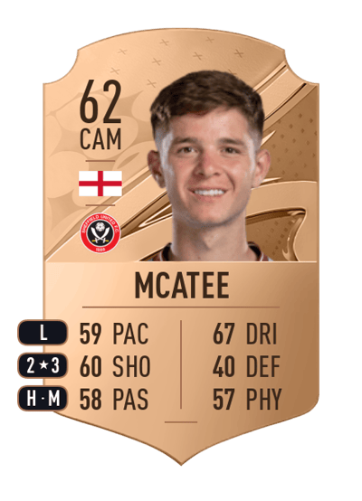 James McAtee Rare 62 OVR