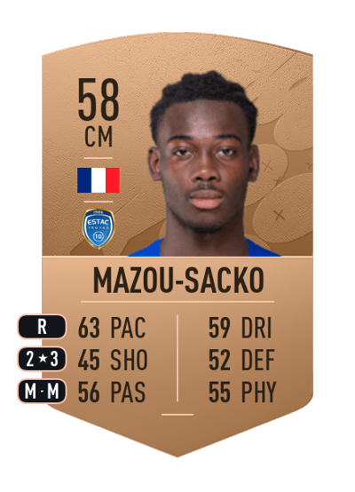 Derek Mazou-Sacko Common 58 OVR