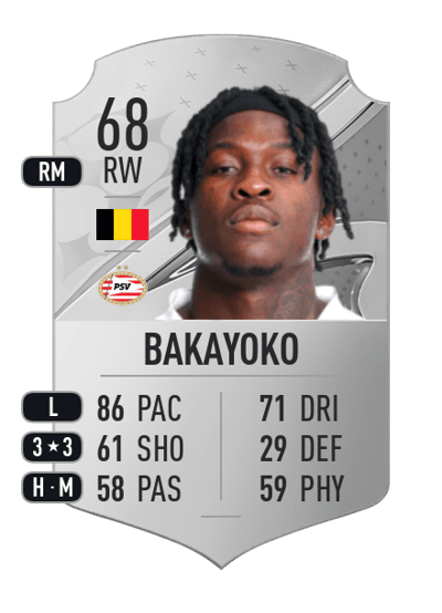 Johan Bakayoko Rare 68 OVR