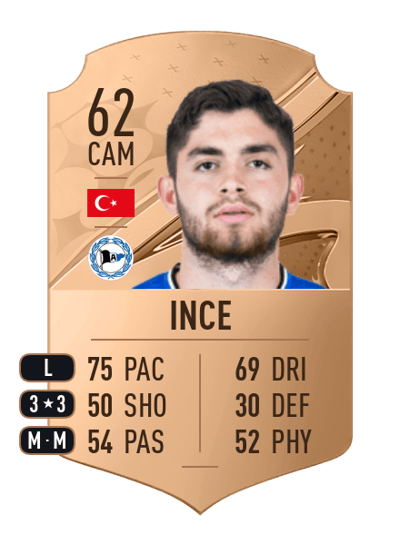 Burak Ince Rare 62 OVR
