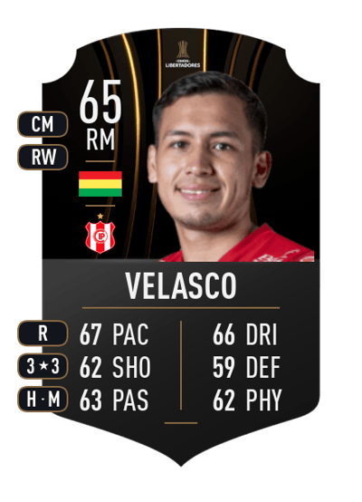 William Velasco CONMEBOL LIBERTADORES 65 OVR