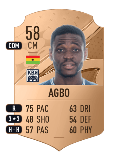 David Agbo Rare 58 OVR