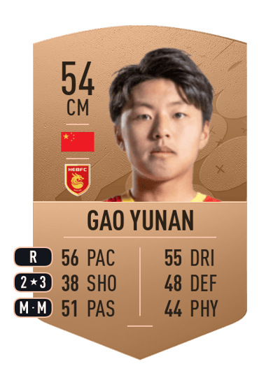 Gao Yunan Common 54 OVR