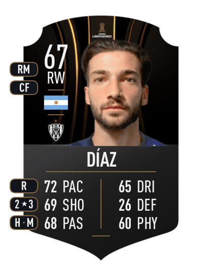 Lautaro Díaz CONMEBOL LIBERTADORES 67 OVR
