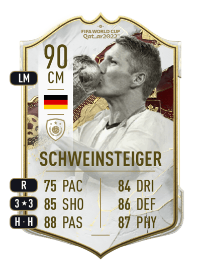 Bastian Schweinsteiger World Cup Icon 90 OVR