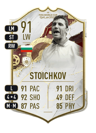 Hristo Stoichkov World Cup Icon 91 OVR
