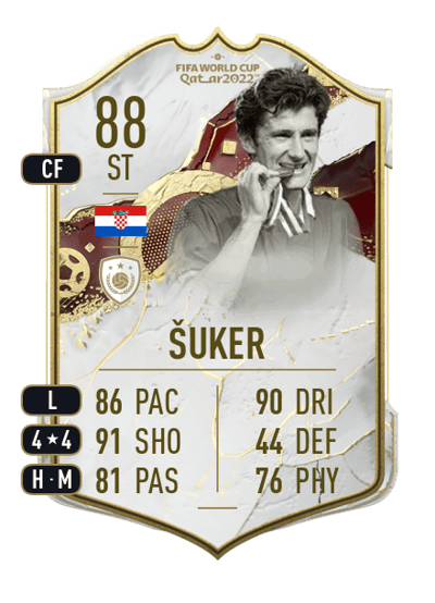 Davor Šuker World Cup Icon 88 OVR