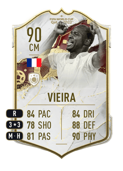 Patrick Vieira World Cup Icon 90 OVR