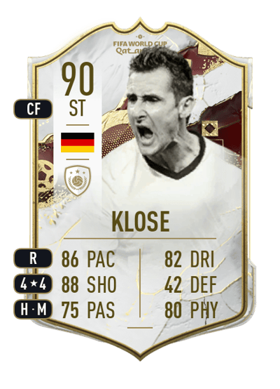 Miroslav Klose World Cup Icon 90 OVR