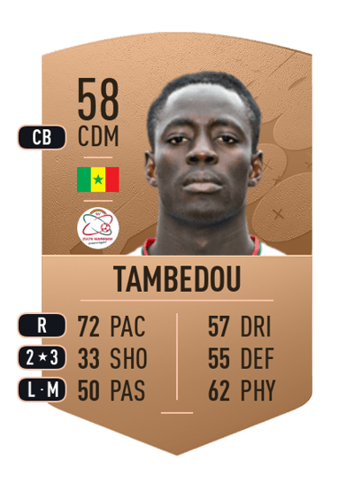 Modou Tambedou Common 58 OVR