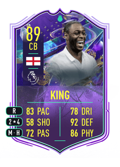 Ledley King FANTASY FUT HEROES 89 OVR