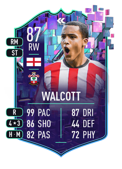 Theo Walcott Flashback Player 87 OVR