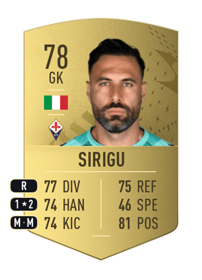 Salvatore Sirigu Common 78 OVR