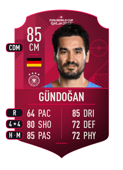 İlkay Gündoğan World Cup Player 85 OVR