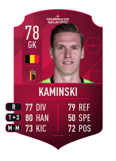 Thomas Kaminski World Cup Player 78 OVR