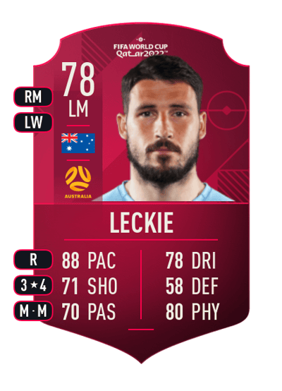Mathew Leckie World Cup Player 78 OVR