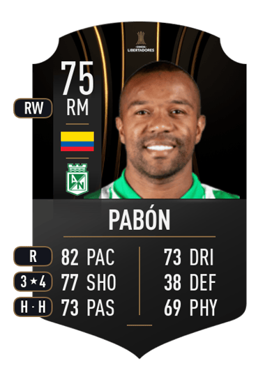 Dorlan Pabón CONMEBOL LIBERTADORES 75 OVR
