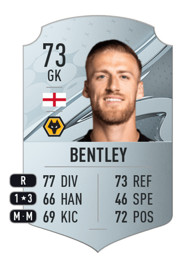 Daniel Bentley Rare 73 OVR