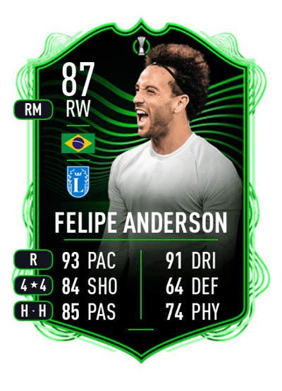 Felipe Anderson UECL ROAD TO THE FINAL 87 OVR