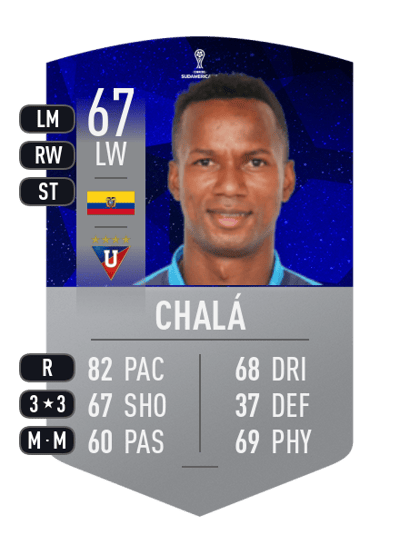 Wálter Chalá CONMEBOL SUDAMERICANA 67 OVR