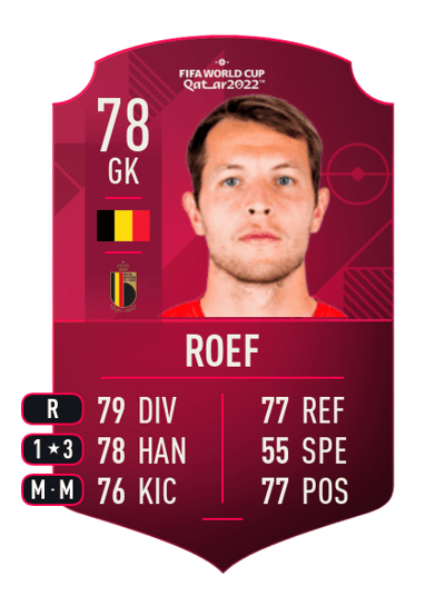 Davy Roef World Cup Player 78 OVR