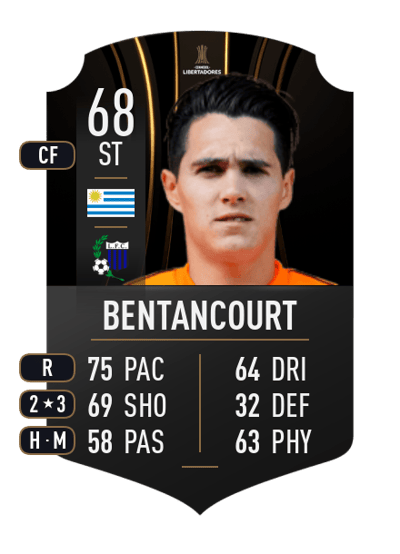 Rubén Bentancourt CONMEBOL LIBERTADORES 68 OVR