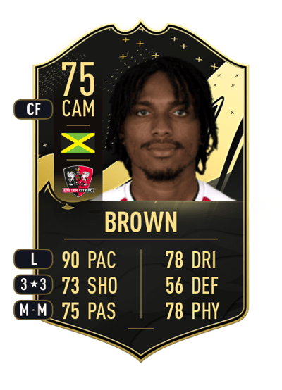 Jevani Brown Team of the Week 75 OVR
