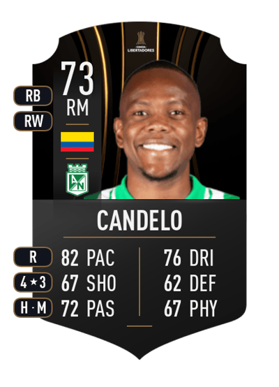 Yerson Candelo CONMEBOL LIBERTADORES 73 OVR